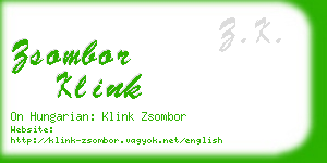 zsombor klink business card